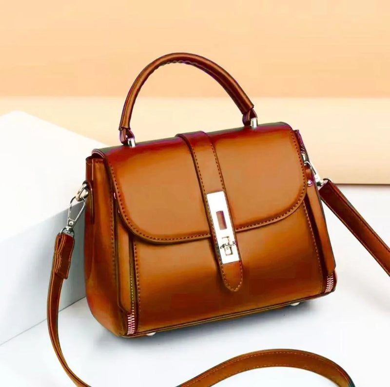 Mustard PU Imported Leather Crossbody Bag for Her