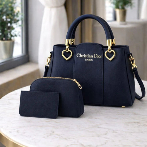 Navy Blue Charlotte Peters Handbag Set for Women