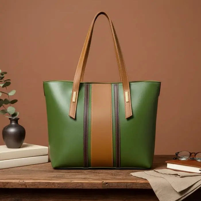 Premium Women's Faux Leather Textured Tote Bags