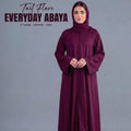 Burgundy Tail Full Flare Abaya – With Hijab (Complete Set)