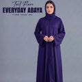 Royal Amethyst Tail Full Flare Abaya – With Hijab (Complete Set)